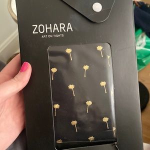 Zohara Pinted palm tree tights